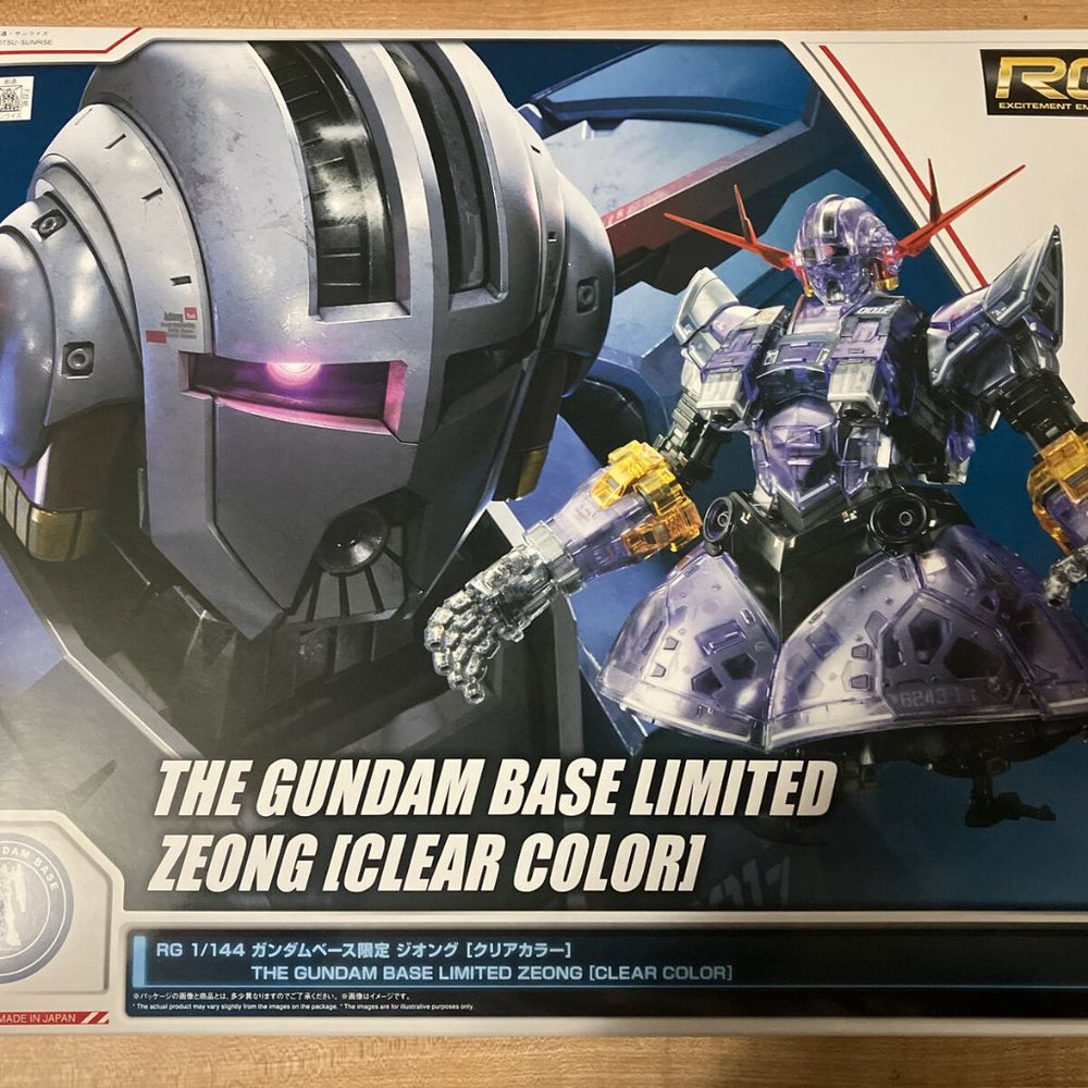 BANDAI Gundam Base Limited RG MSN-02 ZEONG Clear Color Version 1/144